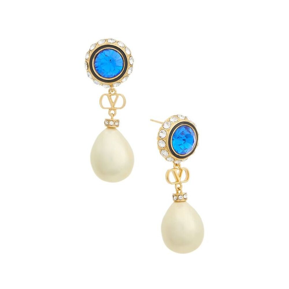Valentino Vlogo Signature Earrings, Yellow